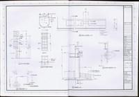 藏品(爬梯防護籠、筏基水池詳圗、剖面圖、防撞柱詳圗、排水機附蓋詳圗)的圖片