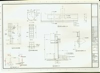 藏品(爬梯防護籠詳圗，防撞柱詳圗，筏基水池詳圗，排風機附蓋詳圗，剖面圖)的圖片