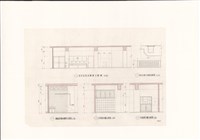 藏品((洗手台及瓦斯窑立面圖. 排水溝及溝蓋詳圗. 噴釉室瀑布牆壁立面圖. 工作服衣櫃立面圖. 作品展示櫃立面圖))的圖片