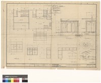 藏品((一層平面,剖面圖,門窗立面,受付台立面,受付台剖面))的圖片