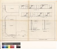 藏品((平面圖,A門立面圖,B門立面圖,C門立面圖,
大門剖面圖,圍牆剖面圖))的圖片