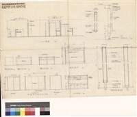 藏品((A-A'剖面,隔屏詳圖,櫃台立面,隔屏立面圖,(
會客室間)準備室外側各向立面),B-B'剖面,準
備室隔墻詳圖))的圖片