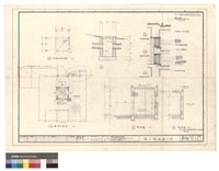 藏品(1/A-9屋頂平面圖 2/A-9塔屋屋頂平面圖 3/A-9剖靣图 4/A-9剖面图 5/A-9四扇門之剖面 6/A-9四扇門之剖面 7/A-9四扇門之剖面 8/A-9)的圖片