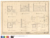 藏品(女廁所平面圖、男廁所平面圖、男廁所立面圖、剖面圖、女廁所立面圖、陰井蓋平面圖)的圖片