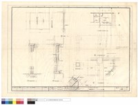 藏品(剖面詳圖、推拉門立面、、平面詳圖、X光機基礎台平面、控制室觀察窗)的圖片