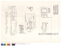 藏品(昇降道縱剖視圖、乘場擴大圖、機械式平面圖、昇降道平面圖、乘場立面圖)的圖片