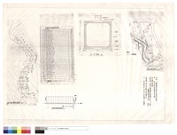 藏品(使用面積計算圖、現有河溝坡度剖面、地形地籍位置圖)的圖片