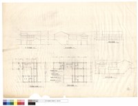 藏品(西向立面圖、地面層平面圖、北向立面圖、貳層平面圖、東向立面圖、南向立面圖)的圖片