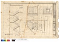藏品(樓梯剖面圖、廁所立面圖、廁所及樓梯間平面圖)的圖片