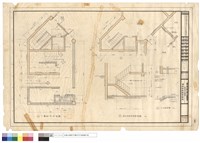 藏品(一層部份平面圖、通往金庫樓梯斷面圖、入口剖面圖)的圖片