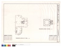 藏品(餐飲區牆身轉角大樣型號索引地下室及二層平面圖)的圖片