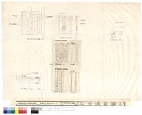 藏品(門扇、閣樓階梯、廊屋階梯、中殿廁所大樣圖)的圖片