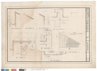 藏品(剖面圖、屋頂防水詳圖、半圓杉木詳圖)的圖片