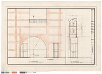 藏品(正立面架空走廊詳細、架空走廊剖面圖)的圖片