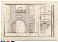 藏品(大門入口立面詳細、架空走廊剖面圖)的圖片