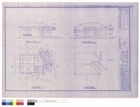 藏品(管理室正面,背面,立面圖,平面、屋頂平面圖)的圖片