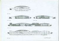 藏品(縱向剖面圖、西北向立面圖、東南向立面圖、東北向立面圖、橫向剖面圖)的圖片