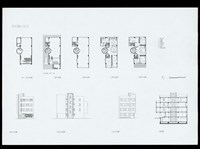 藏品(地下一層/一~四層平面圖、南向/西向/北向立面圖、剖面圖)的圖片