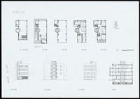 藏品(地下一層平面圖/一層平面圖/二層平面圖/三層平面圖/四層平面圖/南向立面圖/西向立面圖/北向立面圖/剖面圖)的圖片