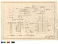 藏品(放映室控制台詳圖　冷氣機械設備控制線標準配線圖　蓄水池，集水池及污水池泵浦馬達控制線標準配線圖　屋頂水塔（井水）水位警報器配線　開關盤SB結線圖)的圖片