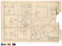 藏品(廣告投光燈連支架詳圖　牆腳留置燈　走道留置燈　流明天花板詳圖　地板出線匣　X型燈具 避雷設備平面圖　避雷設備圖　)的圖片