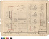 藏品(售票櫃台剖面圖   廚房工作台灶台立面剖面圖)的圖片