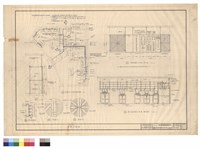 藏品(變電室及機械室配線圖  總配電盤E立面圖（展開圖）變壓器裝置立面圖（展開圖）)的圖片