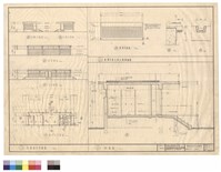 藏品(立面圖及反面圖   屋頂平面及落水溝詳細圖    剖面圖)的圖片