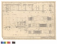 藏品(大門警衛室及圍牆平面圖   立面圖   剖面圖)的圖片