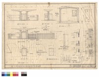 藏品(大門平面、各向立面、剖面及門窗詳細圖)的圖片