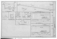 藏品(一、地下室停車場、儲藏室部面圖 二、地下室貯藏室坡道剖面圖 三、貯藏室廁所平面圖 四、停車場鐵欄杆立視圖)的圖片