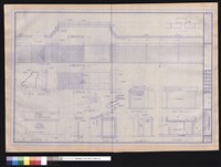 藏品(平面圖、左側立面、剖面、剖面、屋頂平面、正立面、右側立面、屋簷詳圖、山牆立面、圍牆及鐵門平面、圍牆及鐵門立面、鐵門背立面、剖面 大樣)的圖片