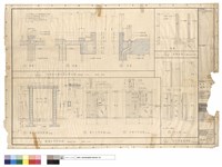 藏品(圍牆剖面及門詳圖、屋頂塔水管詳圖)的圖片