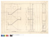 藏品(室外太平梯剖面圖、室外太平梯平面圖)的圖片