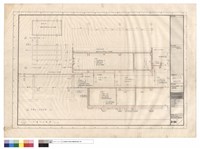藏品(車庫雨庇平面圖及主要路口剖面圖)的圖片