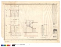 藏品(展示室樓梯平圖、剖面詳圖、樓梯扶手大樣、加強柱配筋詳圖)的圖片