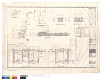 藏品(花台詳圖、警衛室屋頂平面、警衛室正立面、警衛室右側立面、大門立面圖、警衛室及大門平面、墻剖面詳圖,圍墻詳圖)的圖片