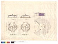 藏品(女、男更衣廁所平面、立面圖、剖面圖、冷飲餐廳平面)的圖片