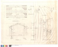 藏品(屋頂消防走道,天窗平面詳圖、屋頂天窗剖面詳圖、鋼架剖面詳圖、鐵爬梯詳圖、廣告牌,天溝,中國式屋瓦,消防走道詳圖)的圖片