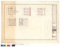 藏品(廚房平面圖、剖立面圖、浴廁剖立面圖、浴廁設備數量表)的圖片