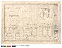 藏品(蓄水池平剖詳圖、單人房、雙人房、團體房單元標準平面圖及特別房平面詳圖)的圖片