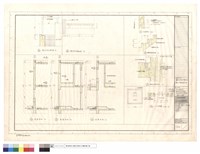 藏品(屋塔牆剖面、樓梯扶手、踏步、陽台地板落水、扶手及化糞池人孔詳圖)的圖片