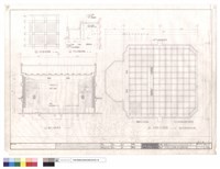 藏品(體育館天花平面圖及舞台立面裝修圖)的圖片