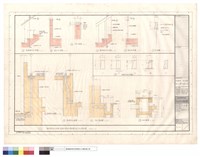 藏品(樓梯踏步、扶手詳圖、屋頂落水頭、落水管、陰井、排水溝詳圖)的圖片