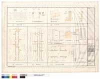 藏品(車道、鑄鐵蓋詳圖、病例室昇降機及一般輸運機剖面,轉角不锈鋼護板詳圖,病房走道欅木扶手檔板)的圖片