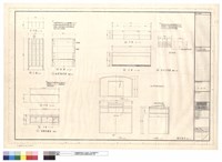 藏品(立面,剖面、病歷儲存架、洗腎工作枱、配膳室爐枱、禮堂講桌)的圖片