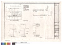藏品(落地邊枱標準主面及構造索引圖、靠墻枱立面、枱面標準構造剖面、靠墻工作枱剖面圖、靠墻實驗枱剖面圖、靠墻枱線槽詳圖)的圖片