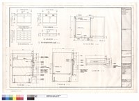 藏品(落地儲櫃標準圖、落地水槽櫃標準圖、剖面詳圖、抽屜組標準圖、落地抽屜櫃標準圖、鋼製落地櫃體標準單元立面圖)的圖片