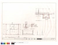 藏品(櫃台,辦公室,保險櫃平面圖、櫃台立面圖、櫃台剖面詳圖、水池及橋梁剖面詳圖)的圖片