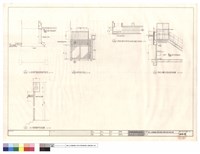 藏品(S6鐵捲門處固展鋁平面圖.固展鋁立面圖,不鏽鋼欄杆變更為混凝土欄杆平面圖,混凝土欄杆及固展鋁剖面圖,S5不鏽鋼鐵捲門剖面圖)的圖片